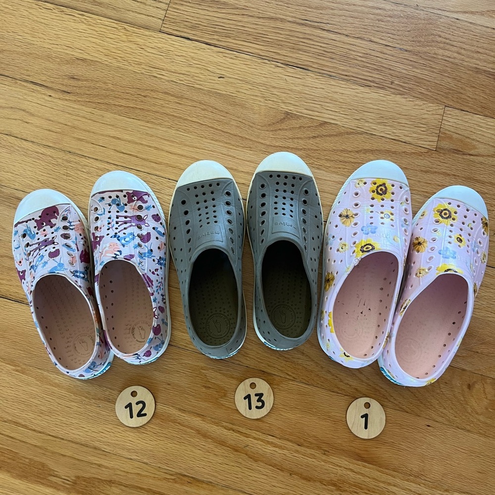 Lot of native shoes